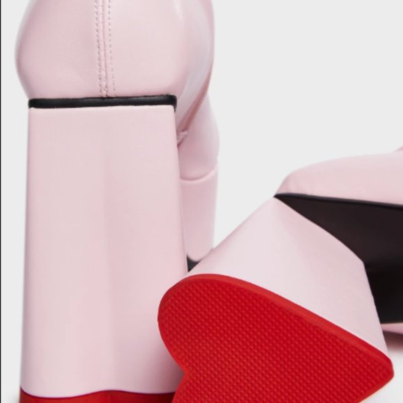 Pink Heart Ankle Boots - Picture 2 of 2